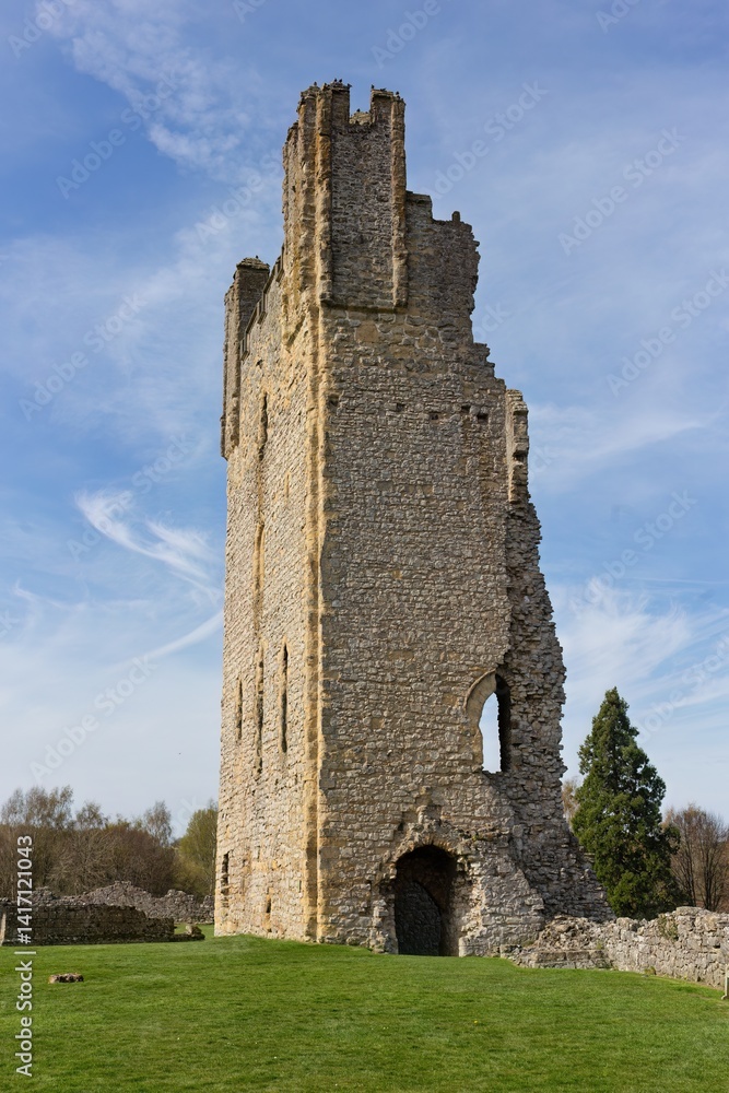 ruins of castle , tower at Helmsley Castle - Helmsley - North Yorkshire - Great Britain ruins of castle , tower at Helmsley Castle - Helmsley - North Yorkshire - Great Britain