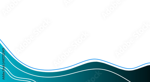 Stick to simple patterned banners, blue wave background