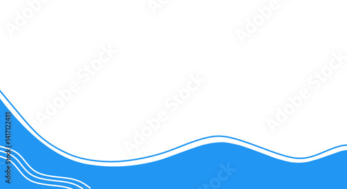 Stick to simple patterned banners, blue wave background