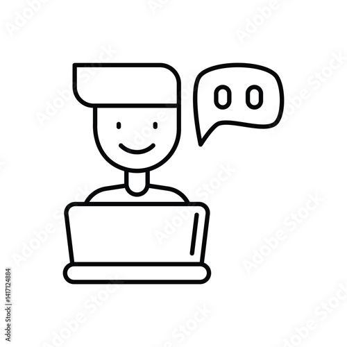 Tech Support Icon vector stock illustration