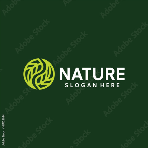 nature logo design template illustration vector