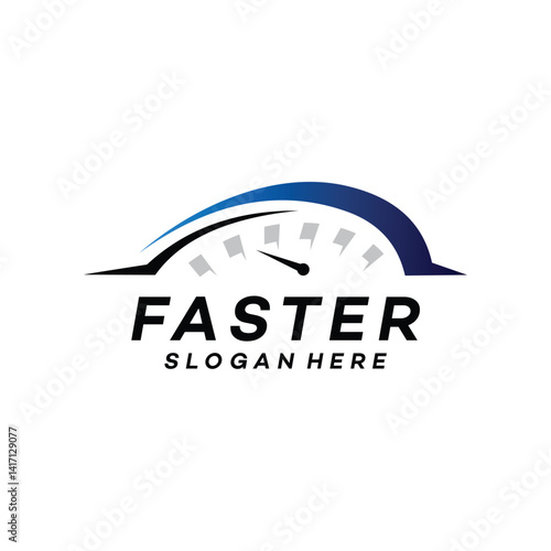 speed meter logo vector icon illustration