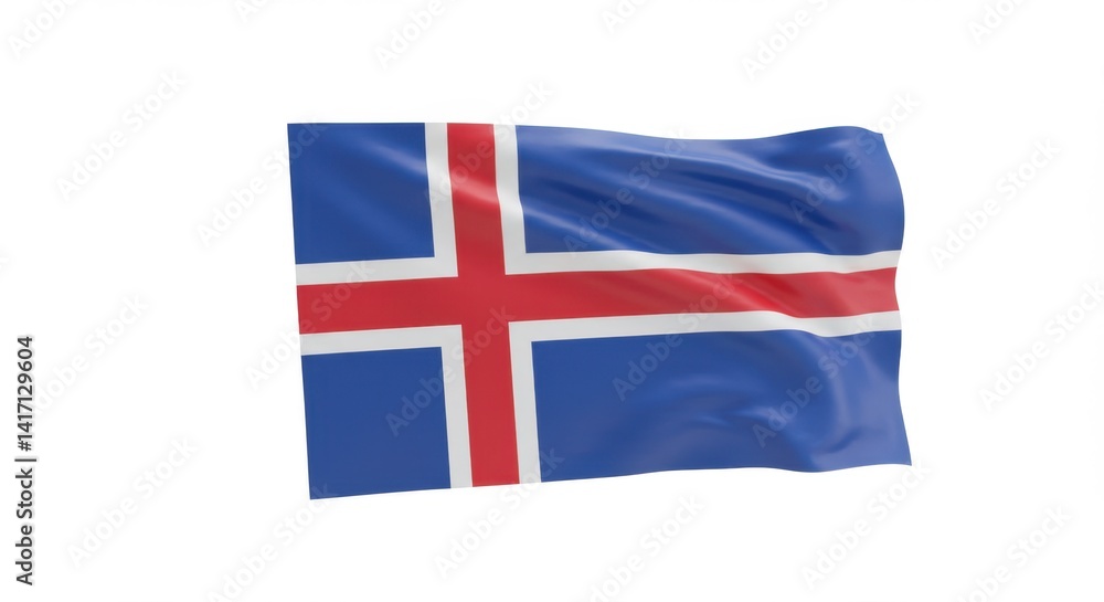 Icelandic Flag Waving Proudly: A Symbol of Nordic Heritage and Independence Icelandic Flag Waving Proudly: A Symbol of Nordic Heritage and Independence