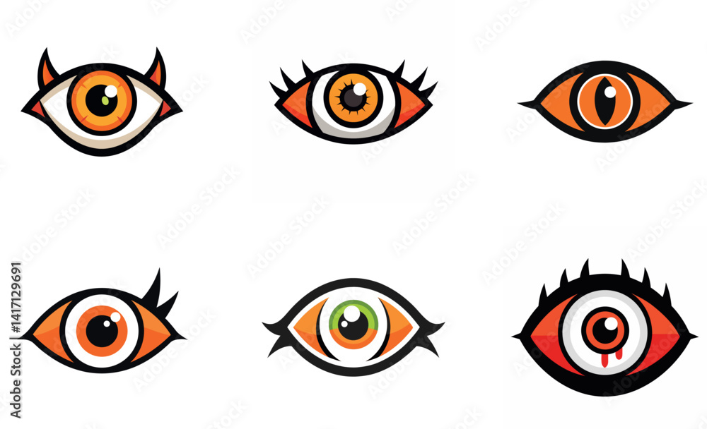 Abstract Eye Design Collection with Bold Colours and Geometric Shapes Abstract Eye Design Collection with Bold Colours and Geometric Shapes