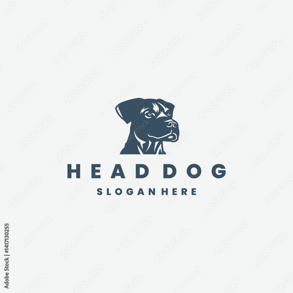Fototapeta premium Head dog logo vector icon illustration