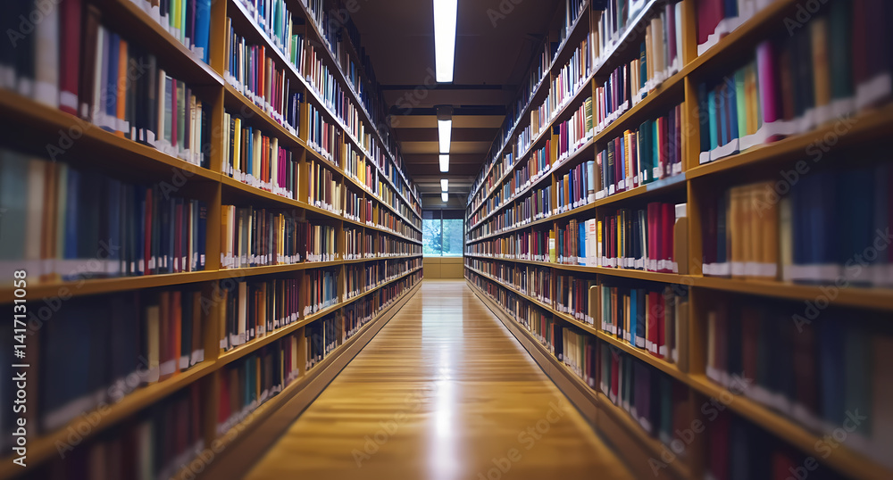 Aisle of Wisdom: A captivating, eye-level perspective unveils the grandeur of knowledge, as countless books stand erect within the hallowed halls of an antique library. Aisle of Wisdom: A captivating, eye-level perspective unveils the grandeur of knowledge, as countless books stand erect within the hallowed halls of an antique library.