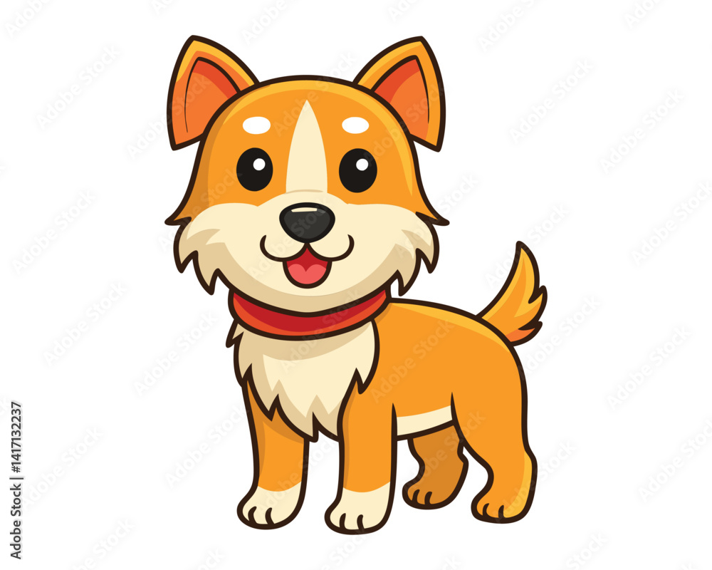 Cute Cartoon Dog Illustration. Adorable Pet Design Cute Cartoon Dog Illustration. Adorable Pet Design
