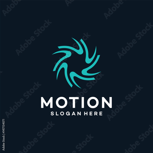 Motion logo design template illustration vector