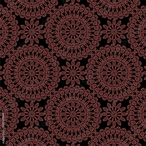 Pattern with crochet granny square wallpaper handmade decorative art design print