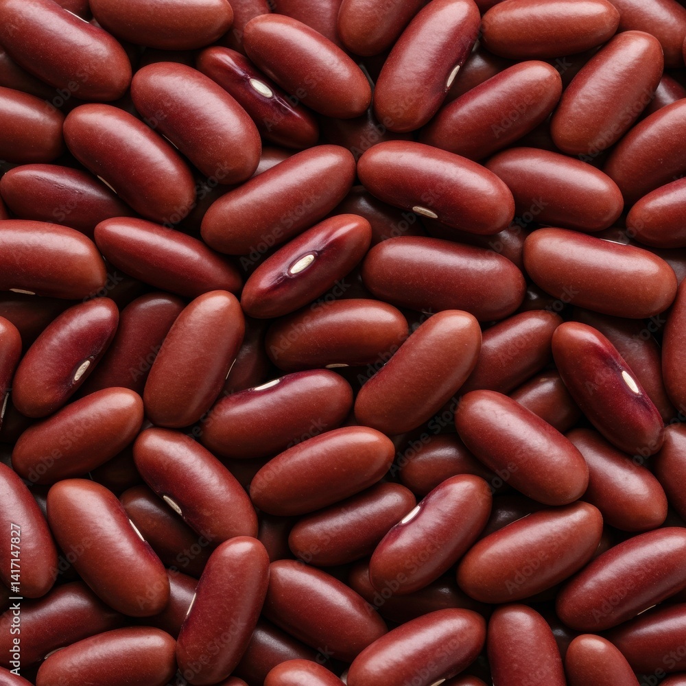 A close up view of many red kidney beans filling the entire frame in a detailed composition shot A close up view of many red kidney beans filling the entire frame in a detailed composition shot