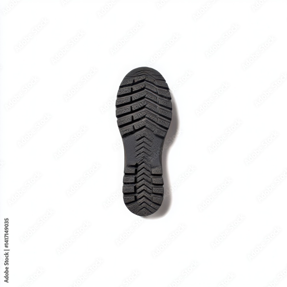 Boot sole impression isolated on white background Boot sole impression isolated on white background