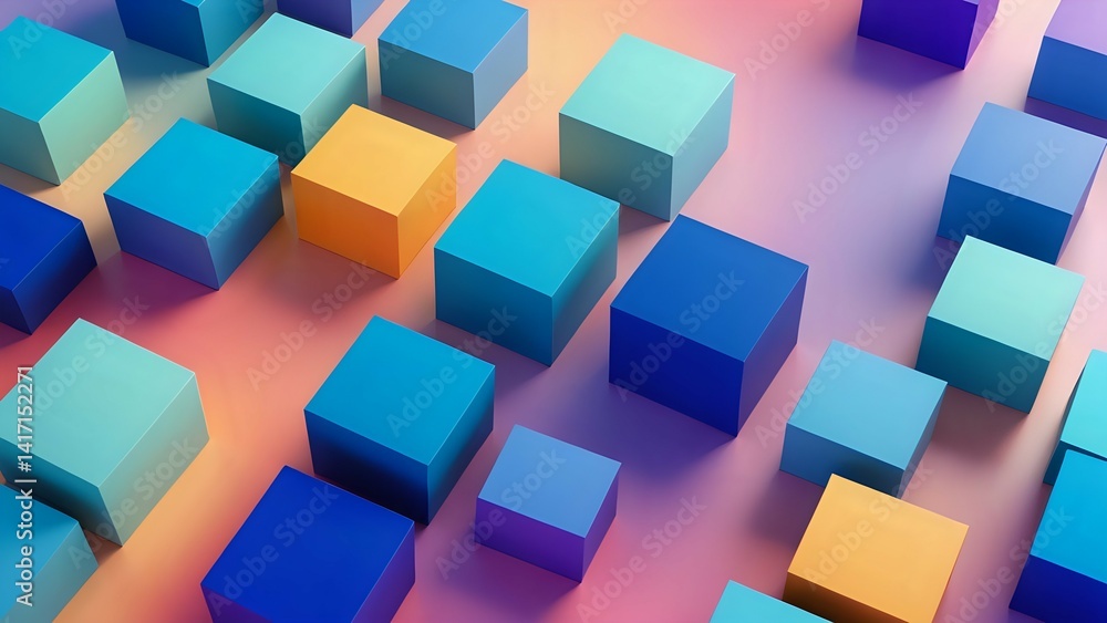 Obraz premium colorful cubes background