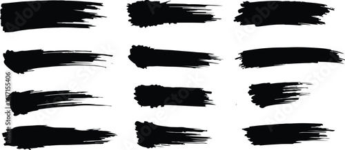 Set of hand-drawn vector underlines, marker strokes, swoops, and abstract brush doodles for design projects.