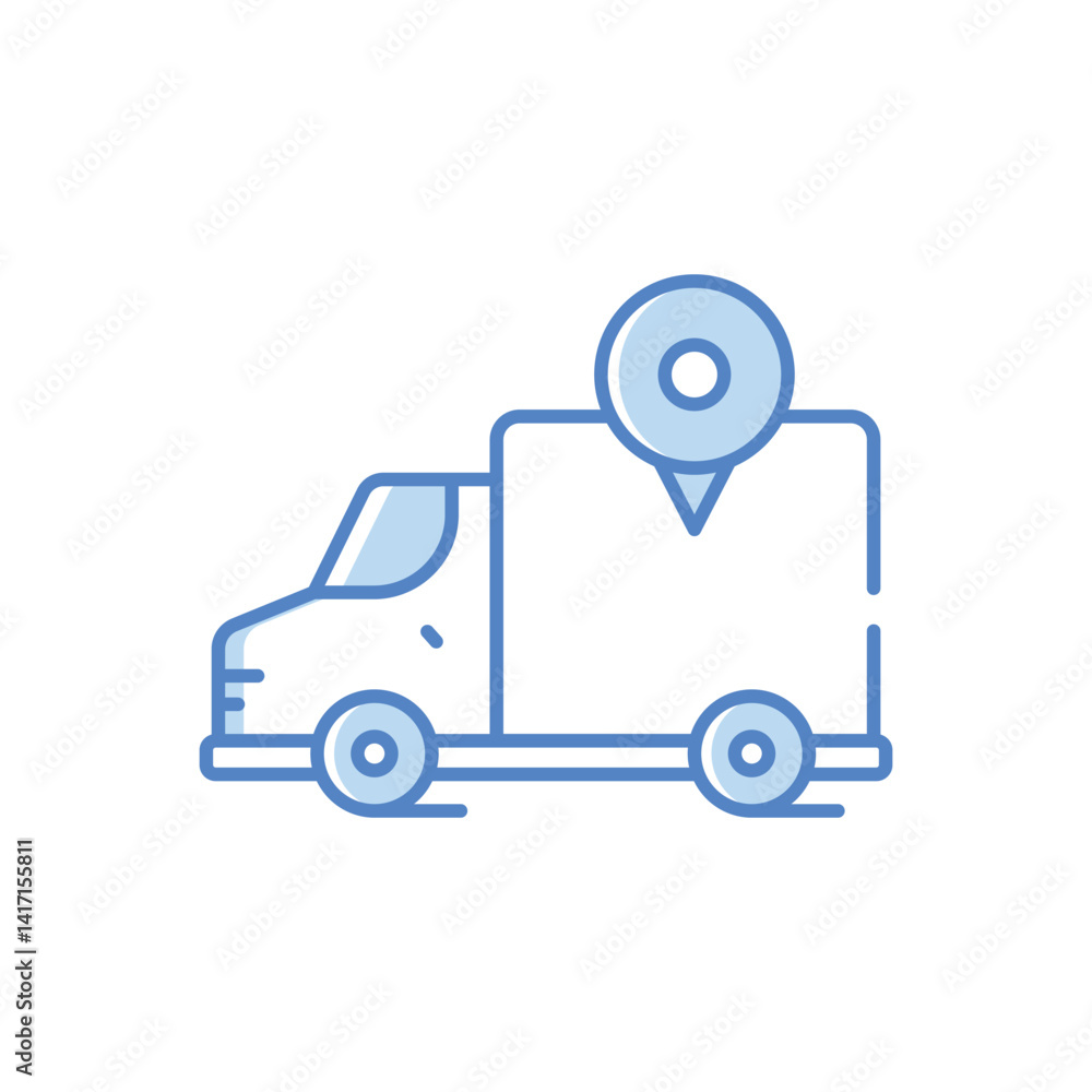 Live Cargo Tracking Vector icon Live Cargo Tracking Vector icon