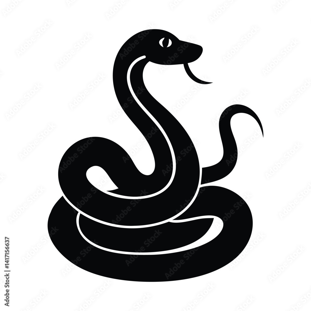 Naklejka premium Vasuki – Hindu Mythological Serpent King Vector Illustration