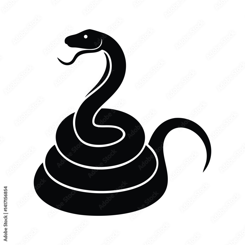 Naklejka premium Vasuki – Hindu Mythological Serpent King Vector Illustration
