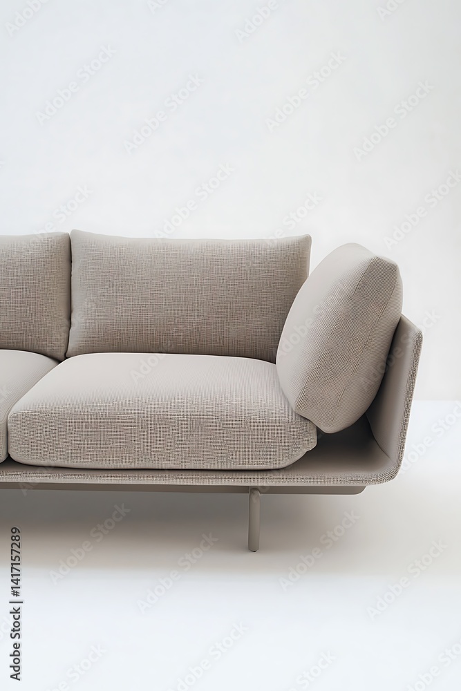 Fototapeta premium Couch with a patterned pillow on it