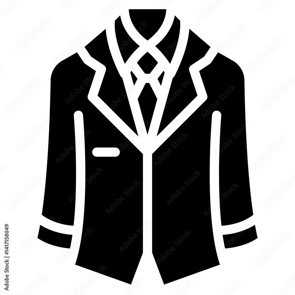 Naklejka premium black jacket vector icon
