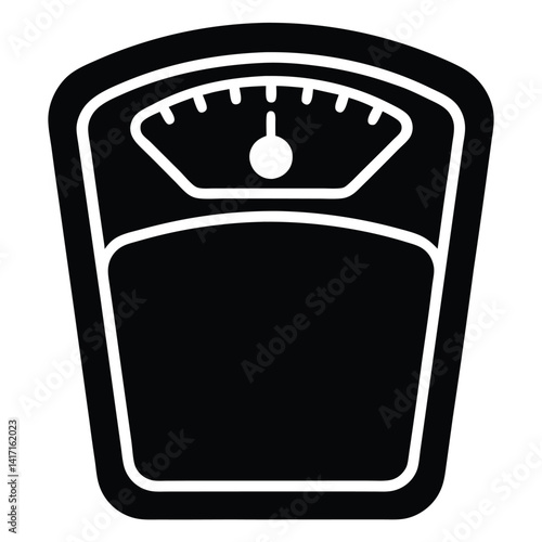 Digital Weight Scale Icon Showing BMI