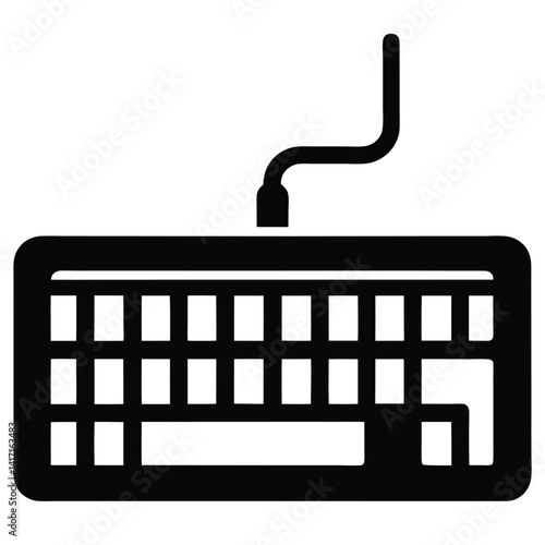 Keyboard Icon with Shortcut Symbol