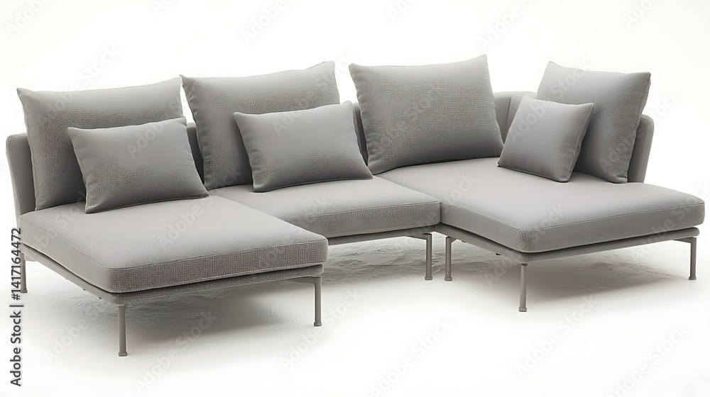 Gray couch with pillows on it Gray couch with pillows on it