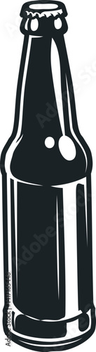 Vector outline of bottle silhouettes
