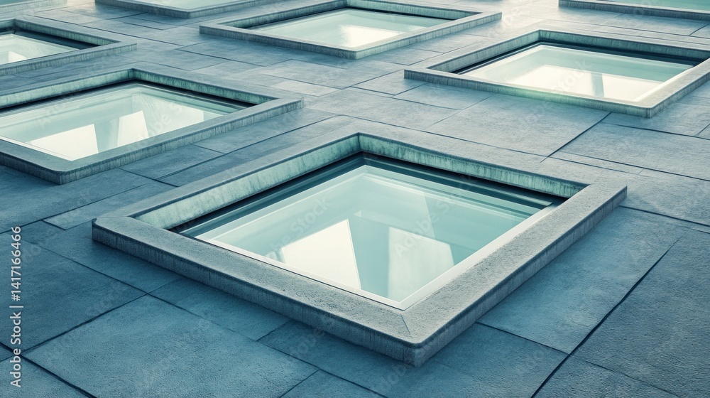 Obraz premium Abstract Architectural Skylights: A Modern Design Marvel