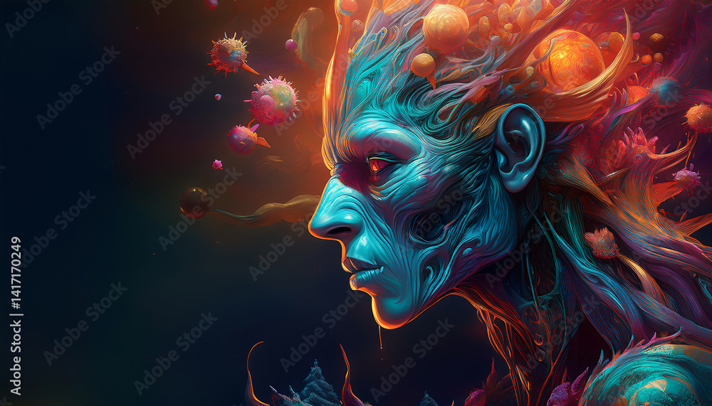 003-063-112-An infection turning people into mythical beings. Emphasize the negative space on the left f (1) 003-063-112-An infection turning people into mythical beings. Emphasize the negative space on the left f (1)