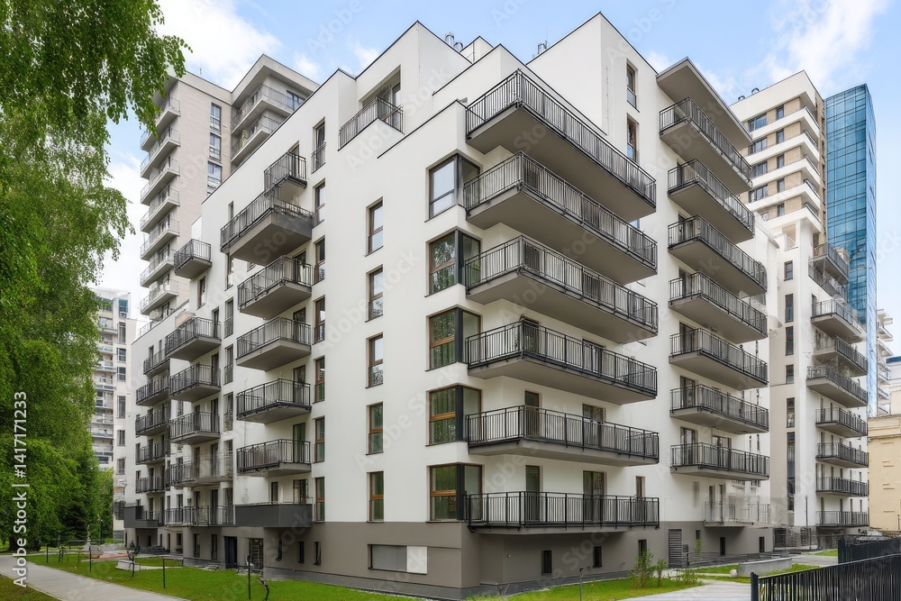 Modern apartment building complex (1)