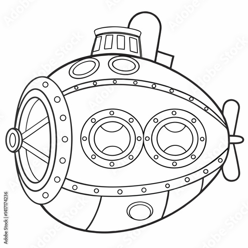 Submarine Outline Illustration