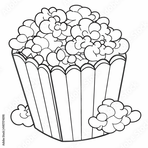 Popcorn Bucket Outline