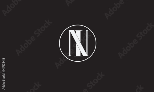 IN, NI , I , N , Abstract Letters Logo Monogram	
