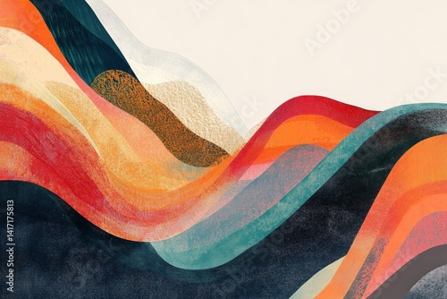 Conceptual art showing abstract data flows representing market insights