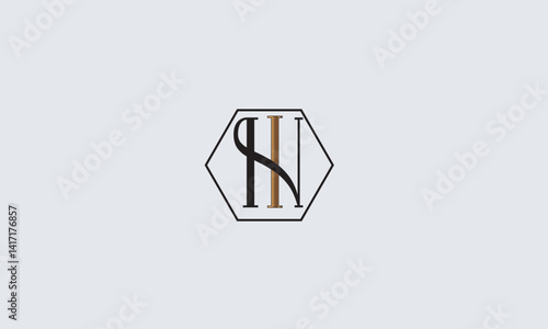 IN, NI , I , N , Abstract Letters Logo Monogram	