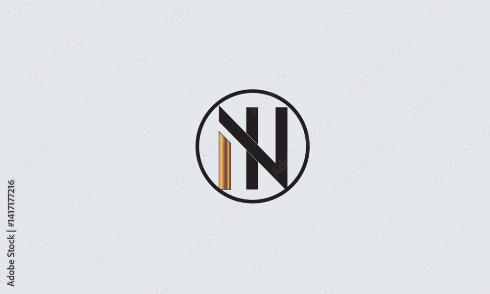 IN, NI , I , N , Abstract Letters Logo Monogram IN, NI , I , N , Abstract Letters Logo Monogram