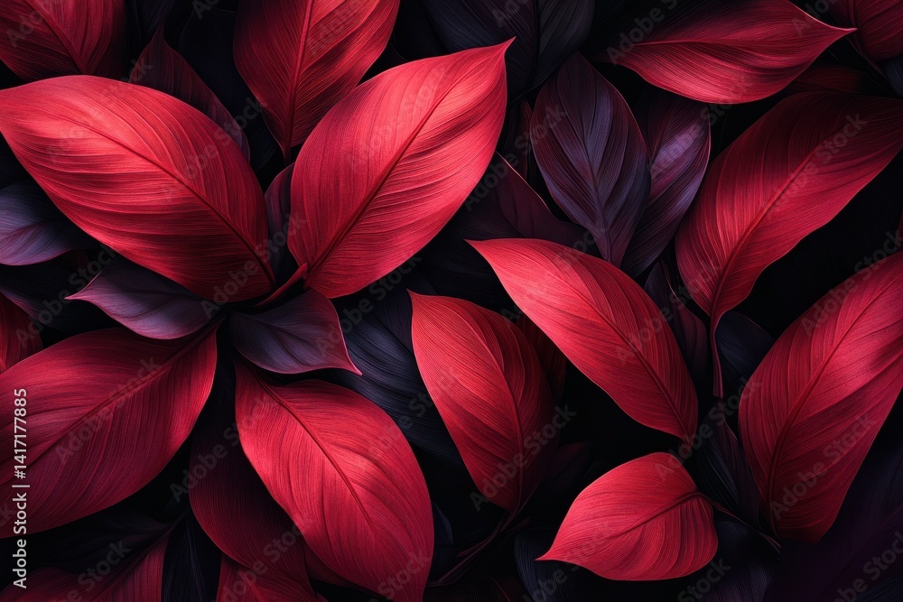 Glossy, vibrant red anthurium leaves on a dark, textured background create contrast. Perfect for wallpaper, backgrounds, or adding a touch of nature's elegance. Glossy, vibrant red anthurium leaves on a dark, textured background create contrast. Perfect for wallpaper, backgrounds, or adding a touch of nature's elegance.
