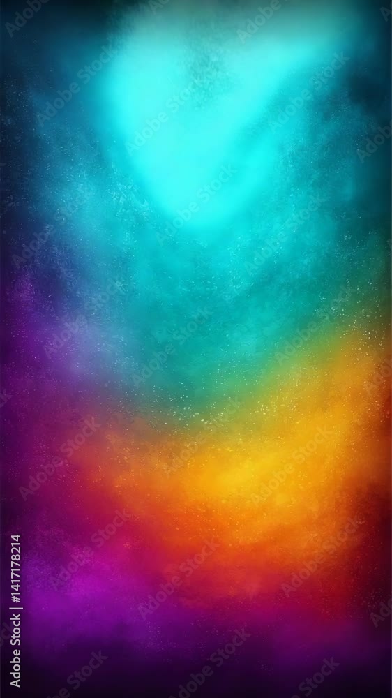 Vibrant Abstract Background with Gradient Blending of Cyan, Yellow, Orange, and Purple Hues, creating an Atmospheric Effect Vibrant Abstract Background with Gradient Blending of Cyan, Yellow, Orange, and Purple Hues, creating an Atmospheric Effect