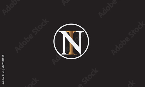 IN, NI , I , N , Abstract Letters Logo Monogram	