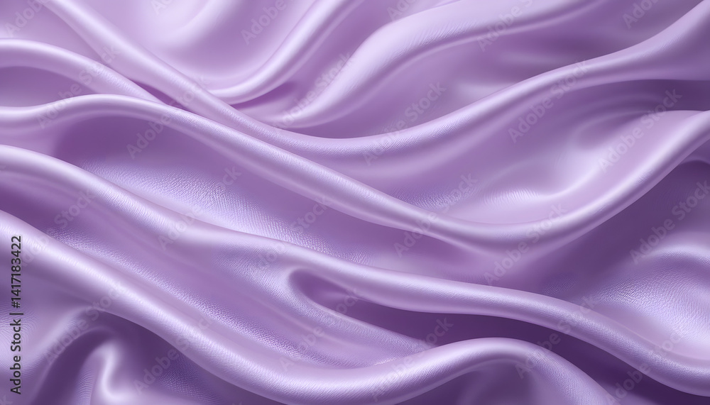 Fototapeta premium Luxurious Lavender Satin Fabric Texture Elegant Drape and Smooth Surface
