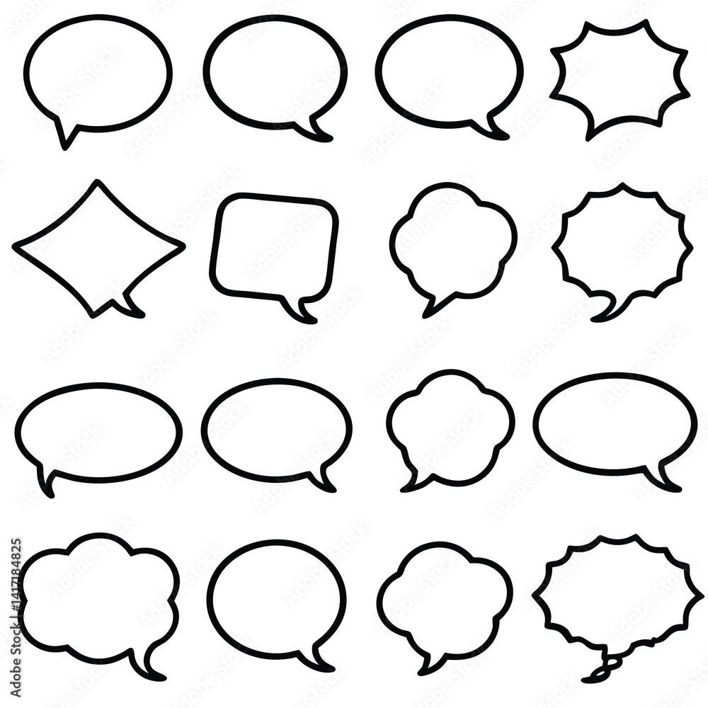 Obraz premium Cartoon Speech Bubbles