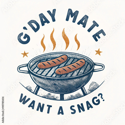 G'day Mate Text Design for T-Shirts – Aussie Slang Vector Graphic