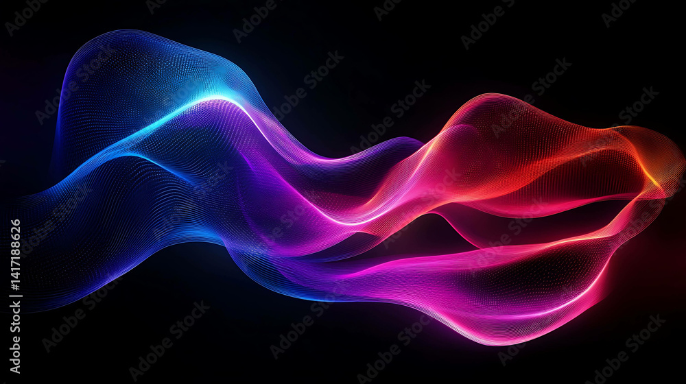 Dynamic abstract shapes in motion with vibrant neon hues Dynamic abstract shapes in motion with vibrant neon hues