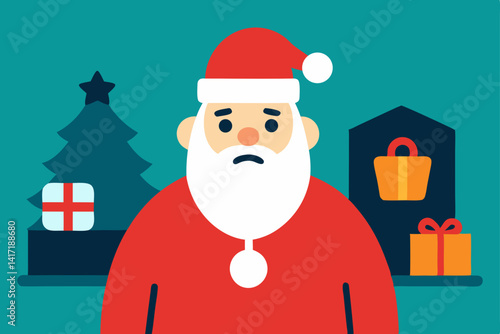 santa claus with gift