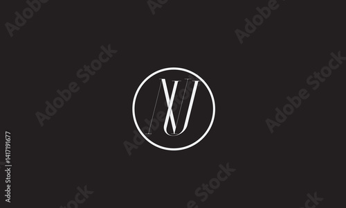 NU, UN , U , N , Abstract Letters Logo Monogram