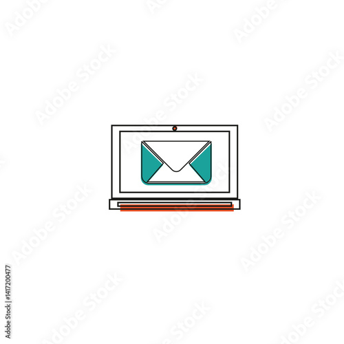 mail icon on white
