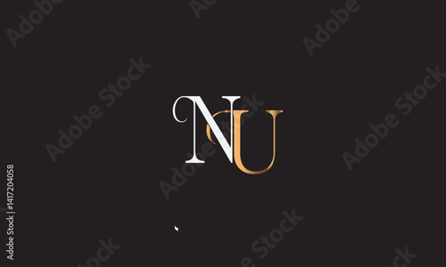 NU, UN , U , N , Abstract Letters Logo Monogram