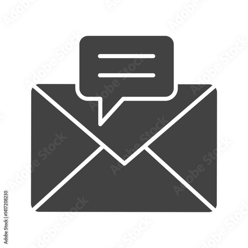 Email Discussion icon vector image. Suitable for mobile apps, web apps and print media.
