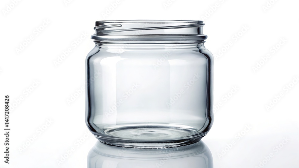 Empty Glass Jar Mockup Clear Glass Container Studio Shot Empty Glass Jar Mockup Clear Glass Container Studio Shot