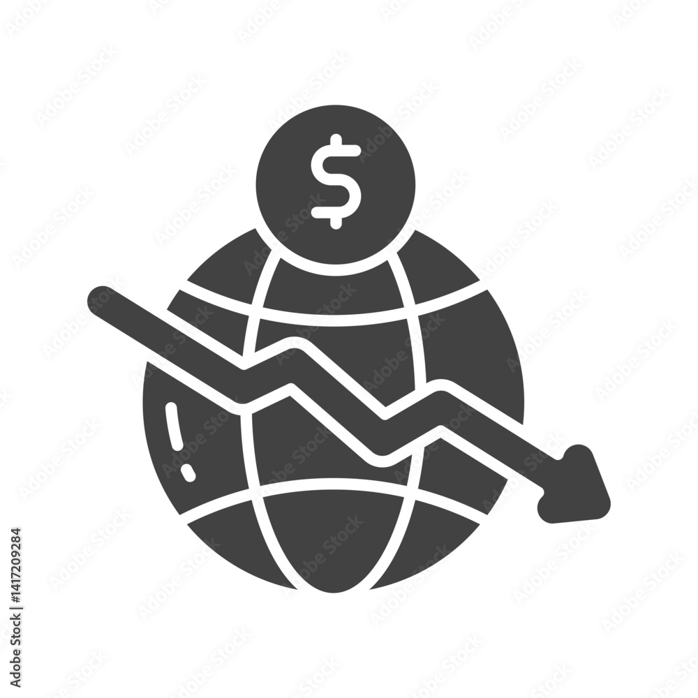 Global Crisis icon vector image. Suitable for mobile apps, web apps and print media. Global Crisis icon vector image. Suitable for mobile apps, web apps and print media.
