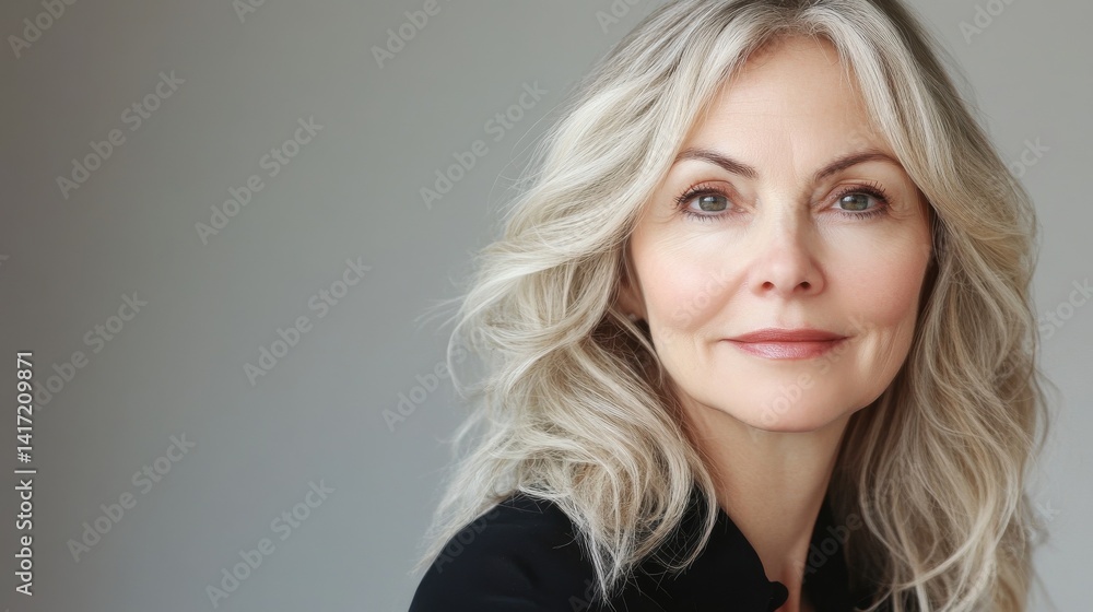 Smiling sophisticated 50s middle aged blond business woman looking at camera. Happy mature elegant old lady professional businesswoman posing at home office. Headshot close up portrait Smiling sophisticated 50s middle aged blond business woman looking at camera. Happy mature elegant old lady professional businesswoman posing at home office. Headshot close up portrait
